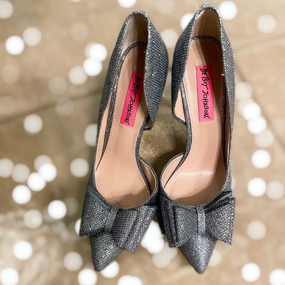 Betsey Johnson silver heels